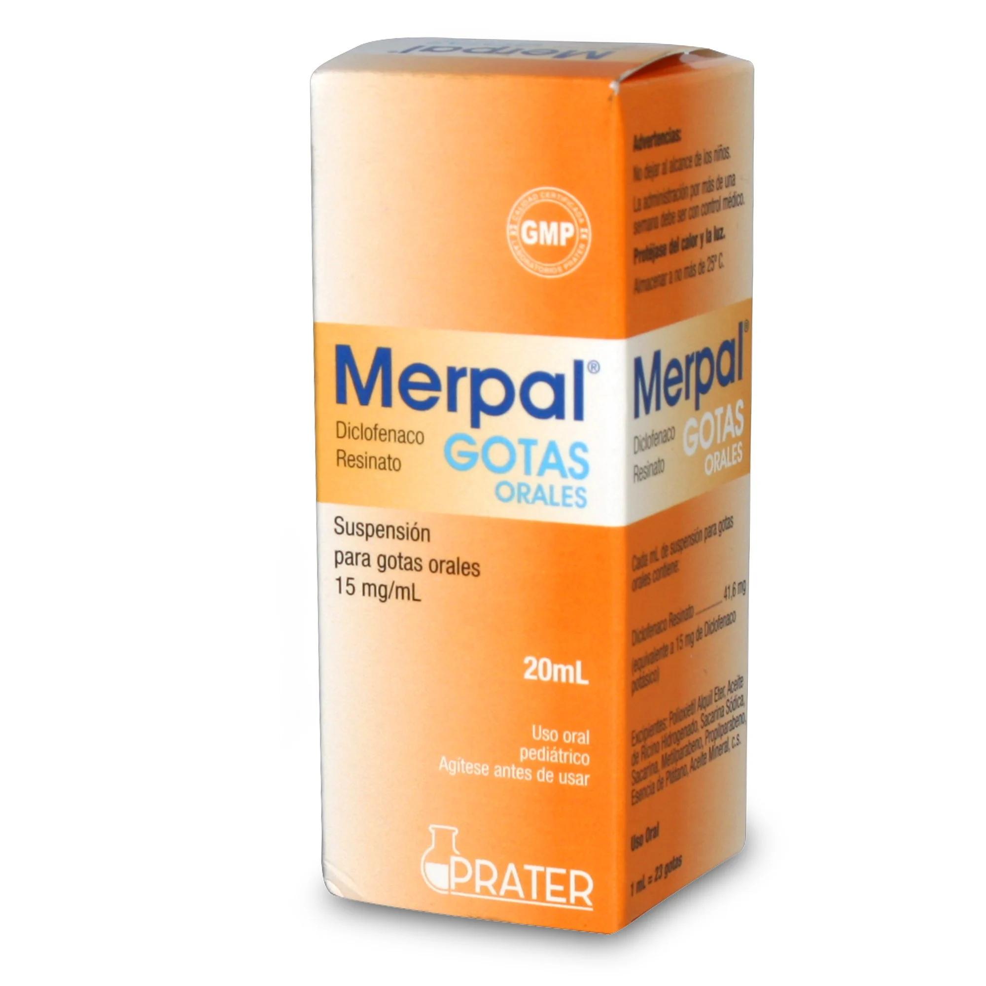 Merpal Diclofenaco Potasico 15 mg/ml Gotas x 20 mL