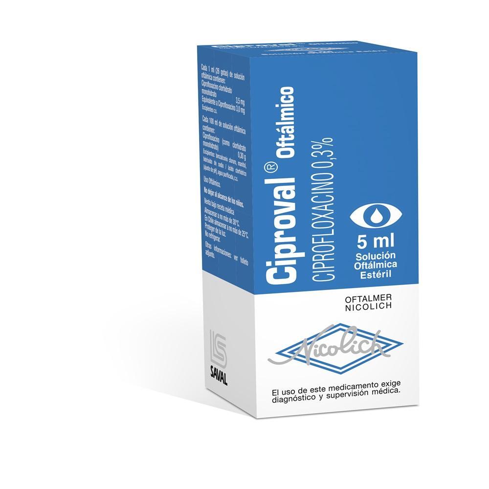 Ciproval 0,3% x 5 ml Solucion Oftalmica