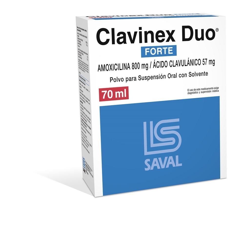 Clavinex Duo Forte 800 mg/57 mg x 70 ml Suspensión Oral