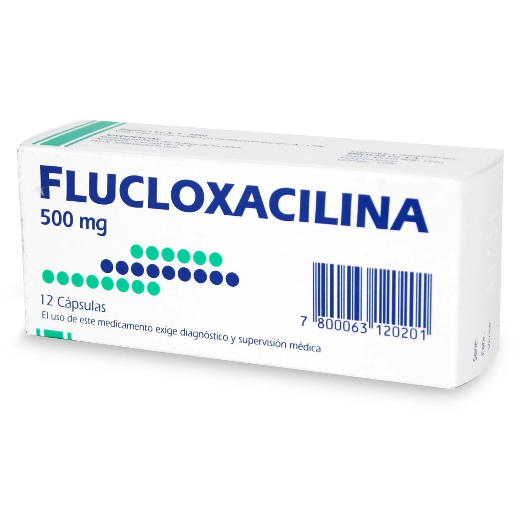 Flucloxacilina 500 mg 12 Capsulas