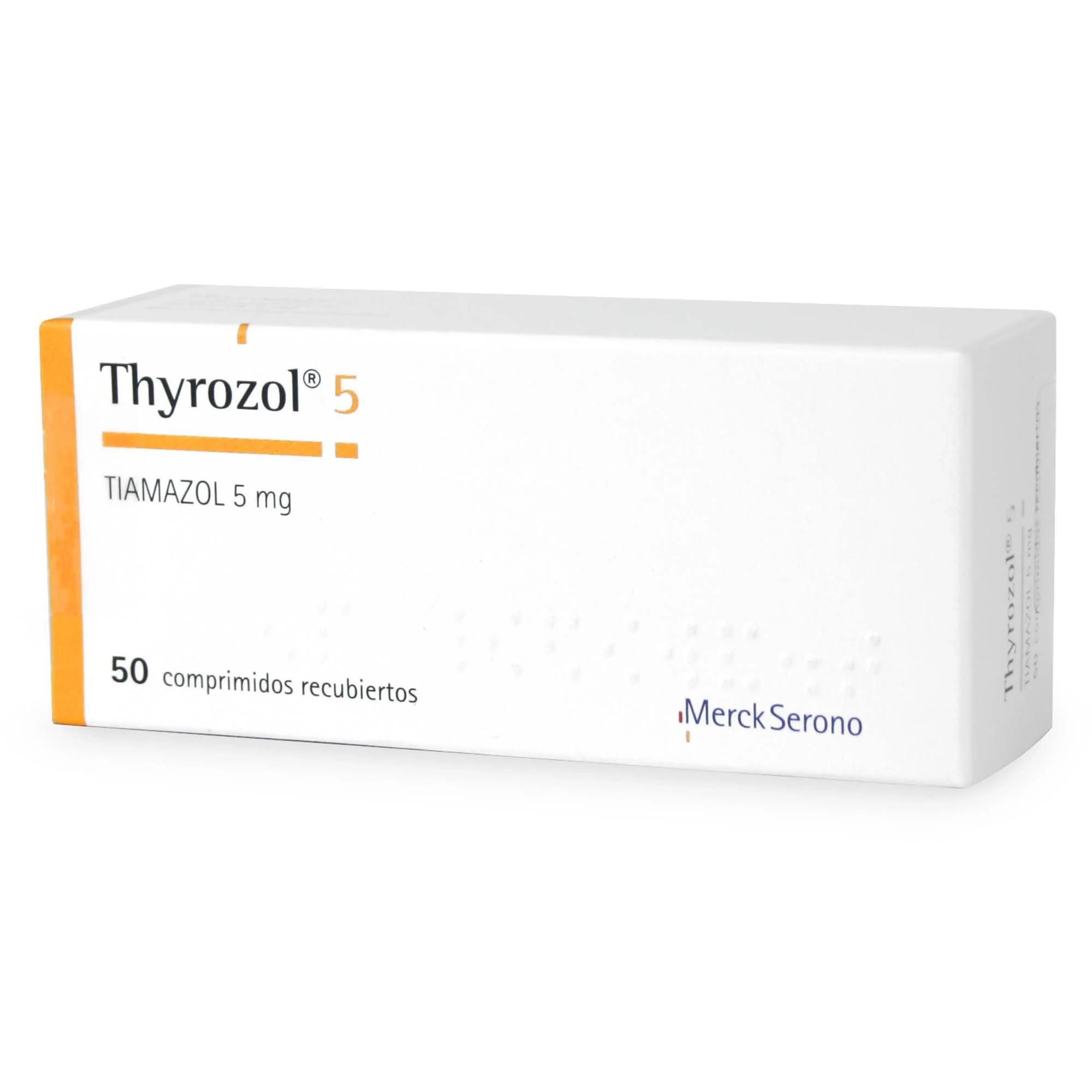 Thyrozol 5 mg x 50 Comprimidos Recubierto
