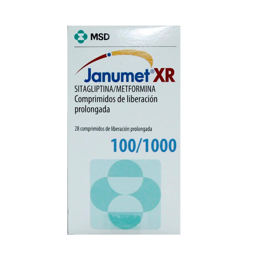 Janumet xR 100 mg/1000 mg 28 Tabletas