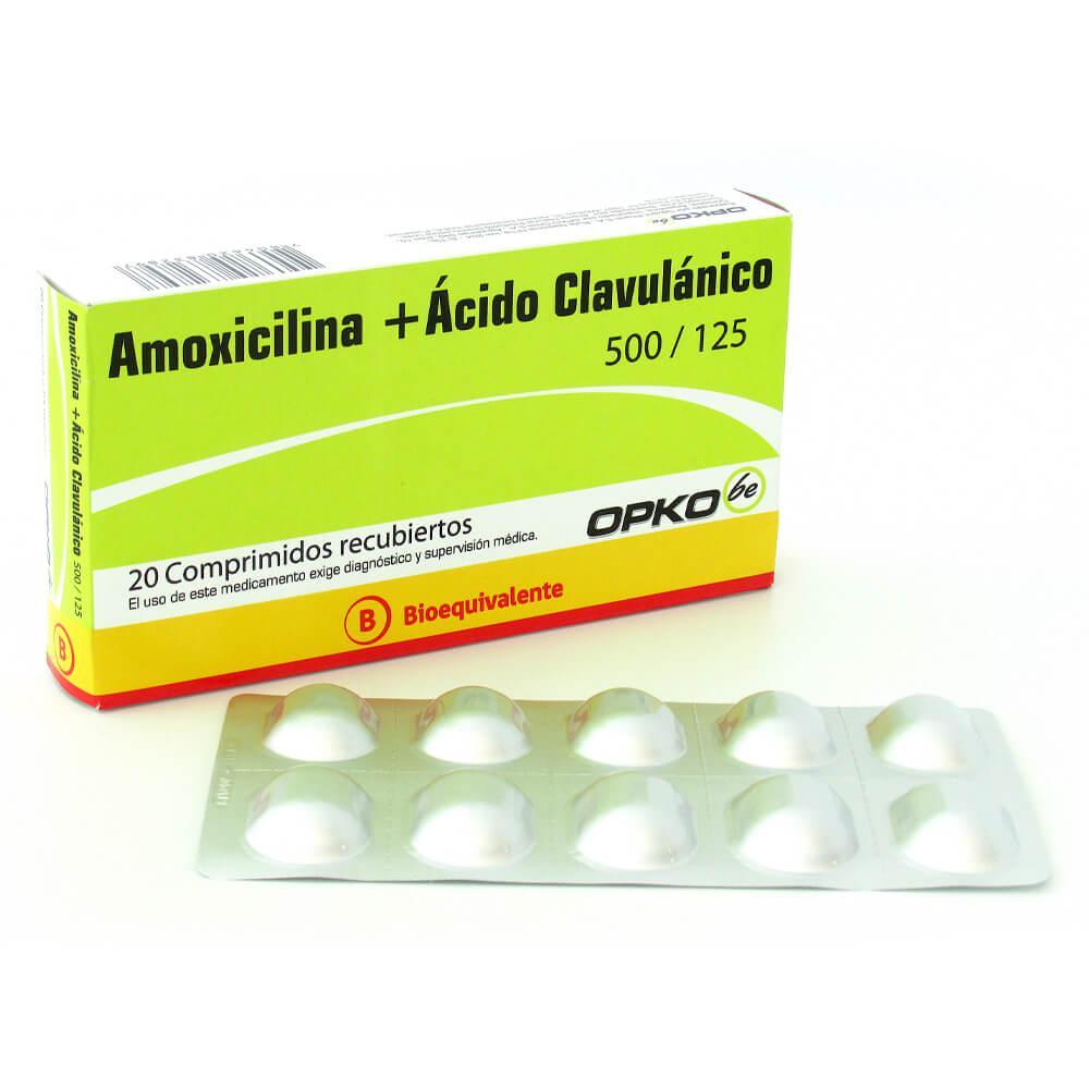 Amoxicilina 500 mg + Acido Clavulanico 125 mg x 20 Comprimidos