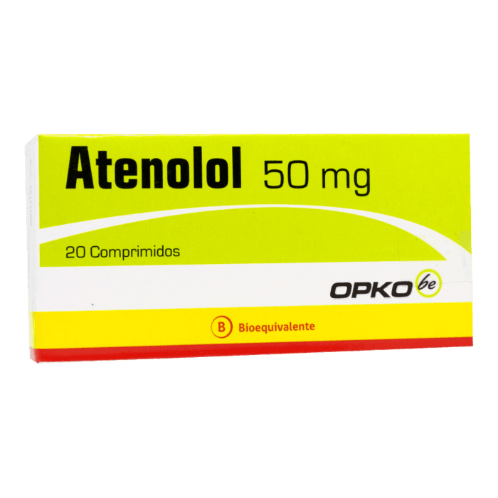 Atenolol 50 mg x 20 Comprimidos