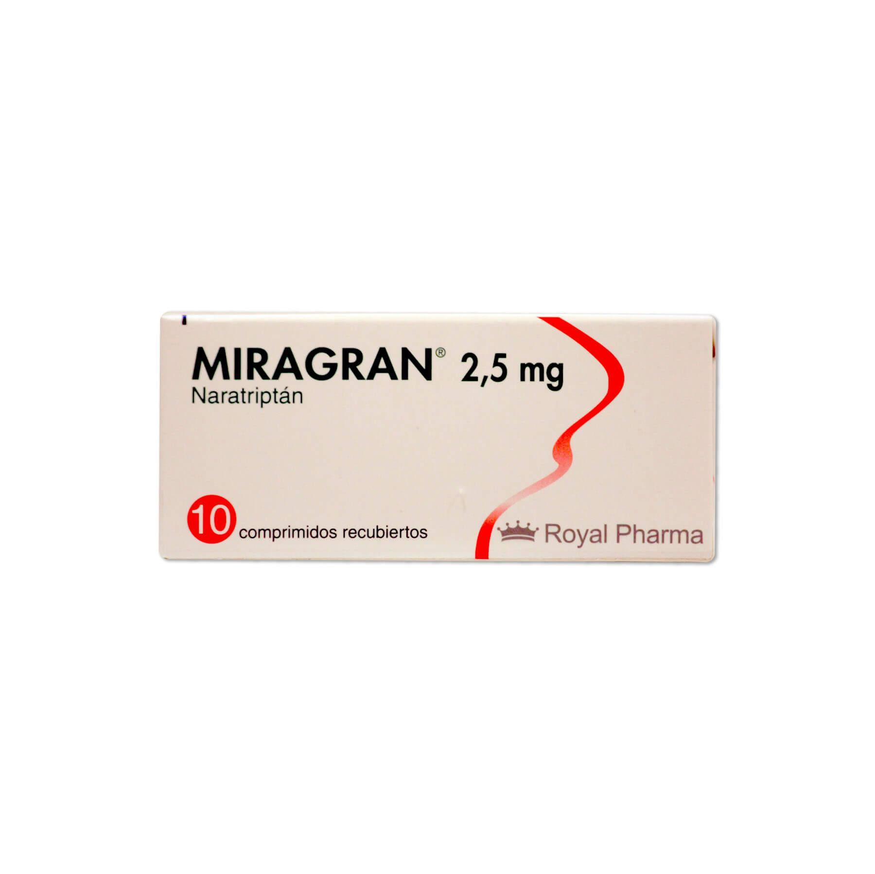 Miragran 2,5 mg x 10 Comprimidos