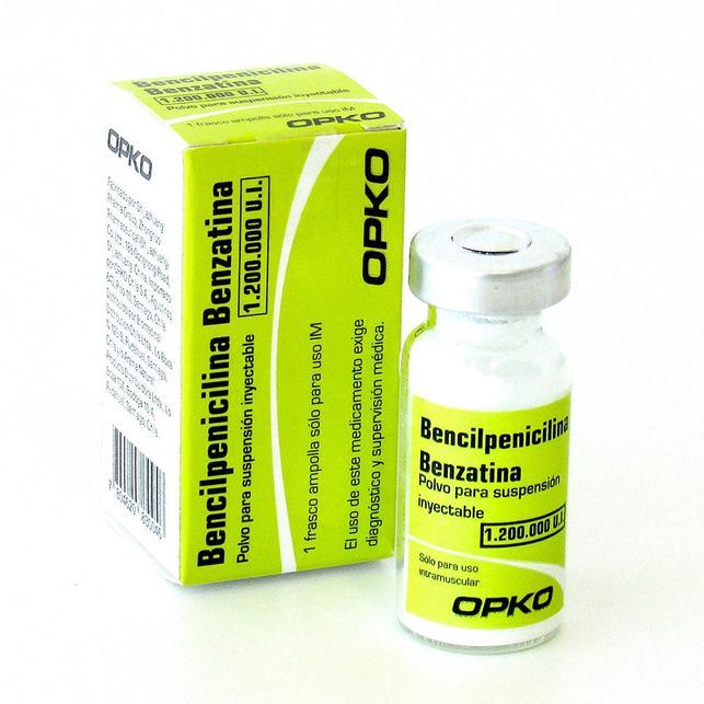 Bencilpenicilina Benzatina 1.200.000. U.I x 1 Frasco Ampolla