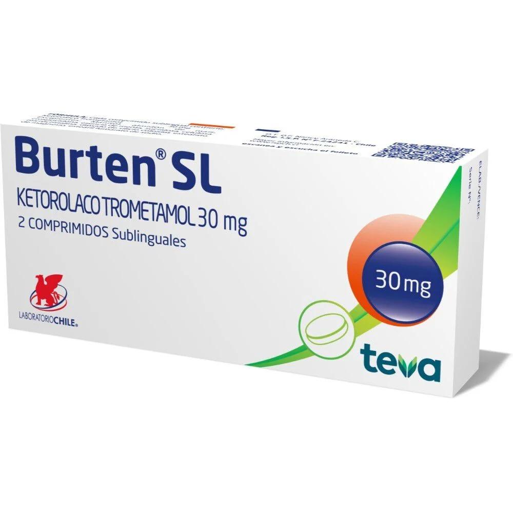 Burten SL Ketorolaco 30 mg 2 Comprimidos Sublinguales