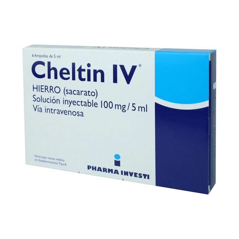 Cheltin IV Hierro 100 mg 6 Ampollas