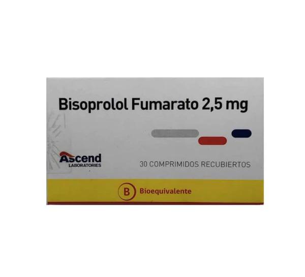 BISOPROLOL FUMARATO 2,5 MG x 30 COMPRIMIDOS