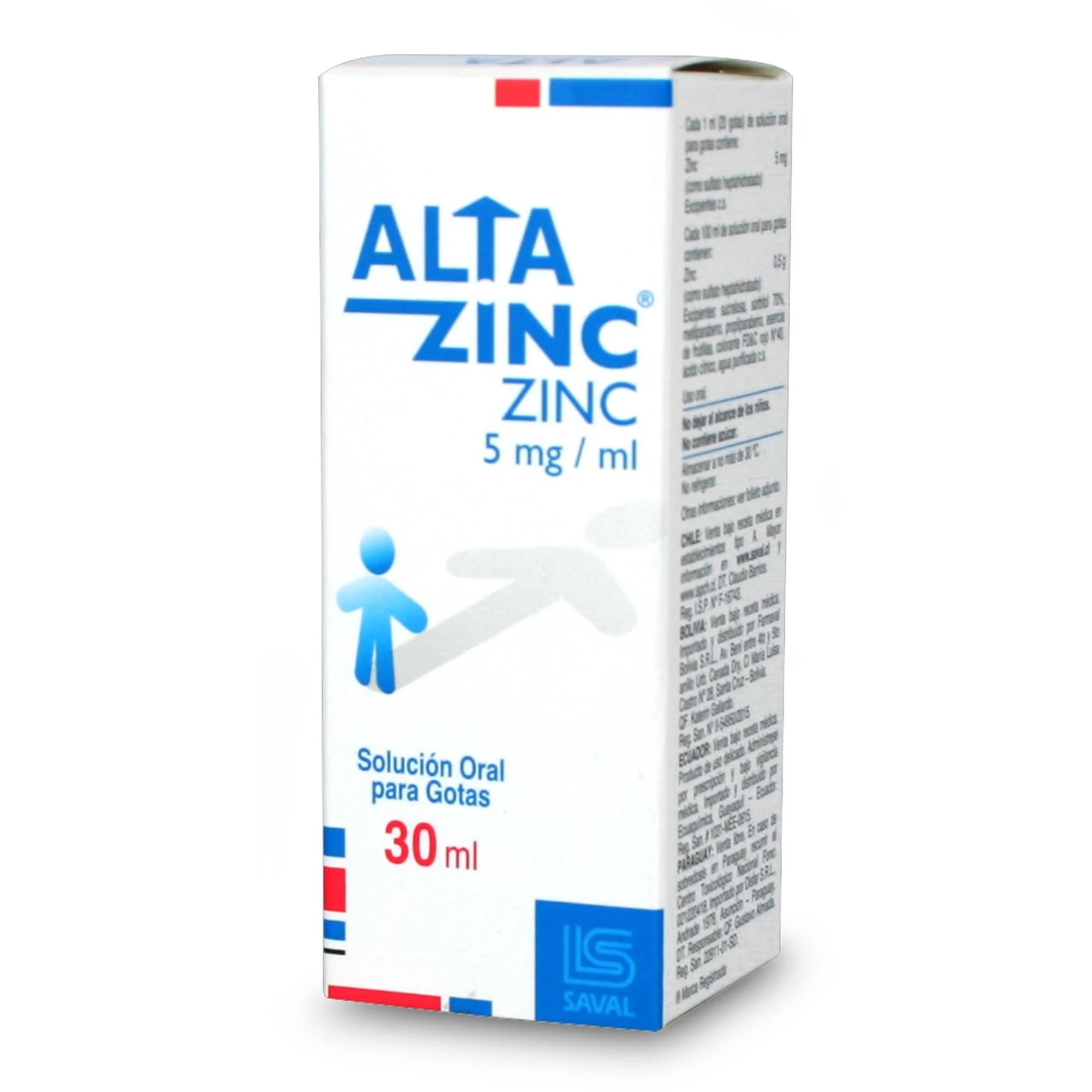 Altazinc Sulfato De Zinc 5 mg/ml Gotas 30 mL