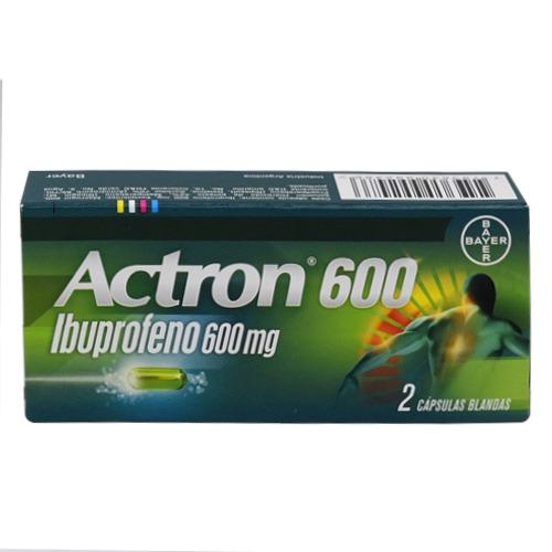 Actron Ibuprofeno 600 mg x 20 Capsulas Blandas