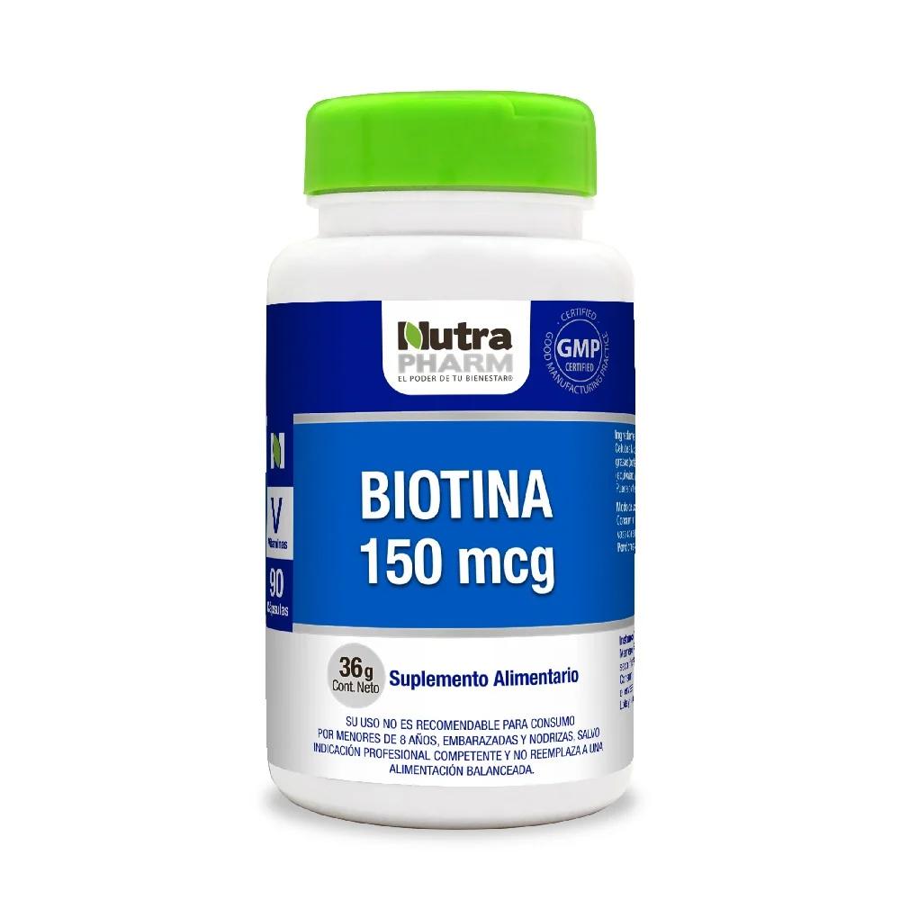 Nutrapharm Biotina 150 mcg x 90 Cápsulas