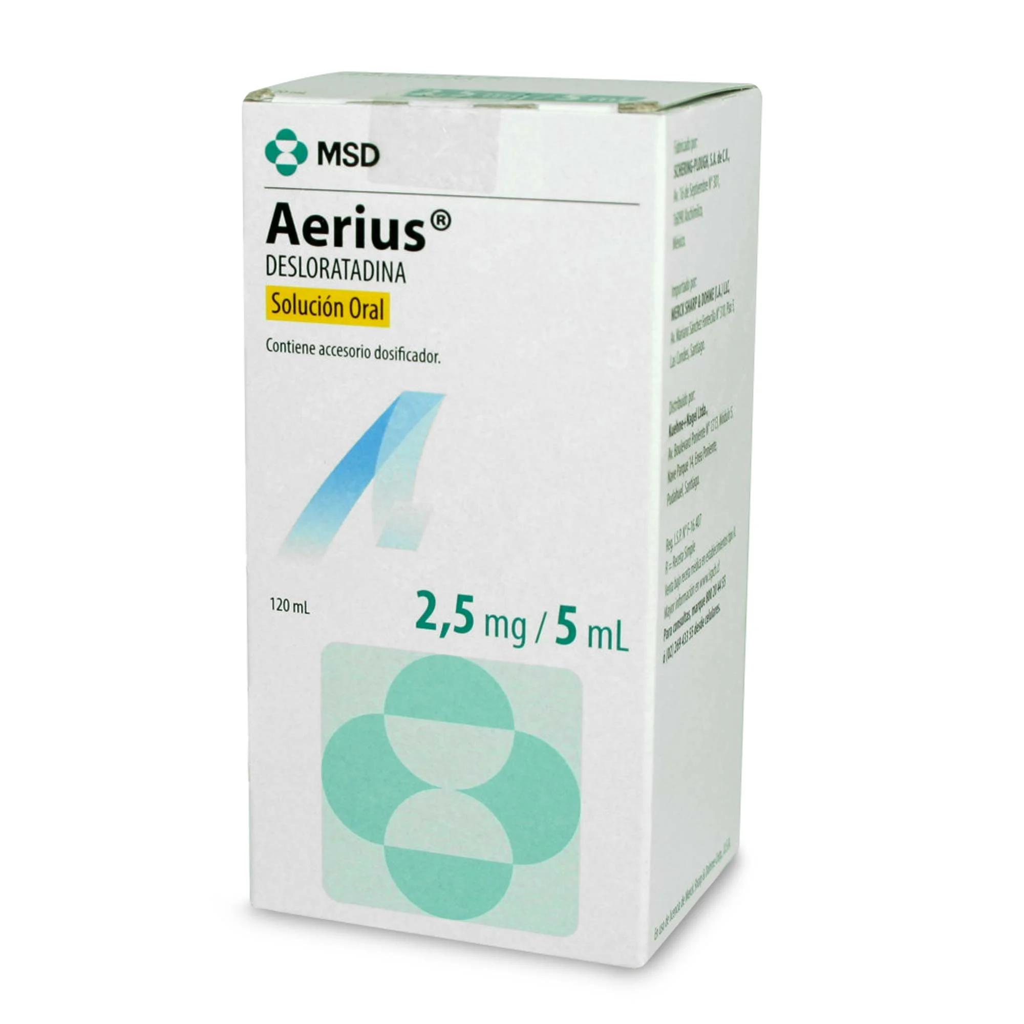 Aerius Desloratadina 2,5 mg/5ml x 120 ml