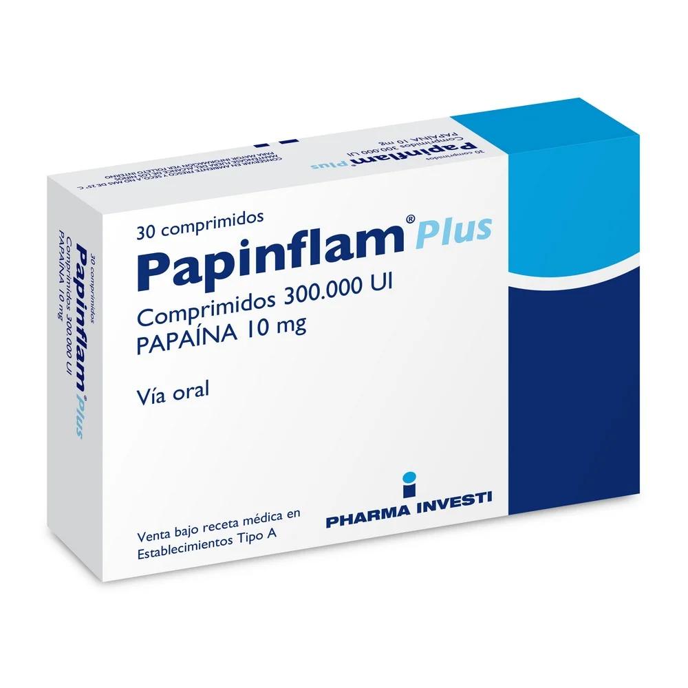 Papinflam Plus Papaina 10 mg 30 Comprimidos