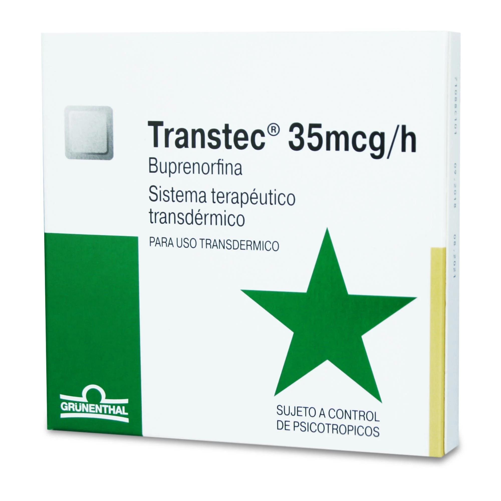 Transtec Buprenorfina 20 mg 5 Parches