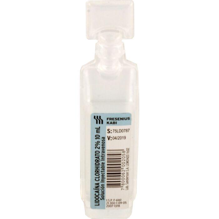 Lidocaina Clorhidrato 2% 10ml x 100 AMP 