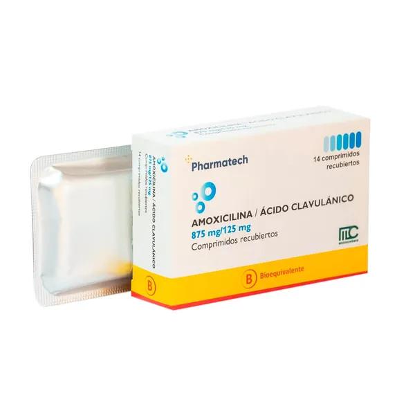 Amoxicilina 875 mg + Acido Clavulanico 125 mg x 14 Comprimidos