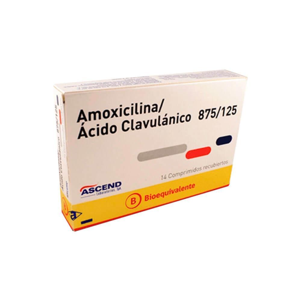 Amoxicilina 875 mg + Acido Clavulanico 125 mg x 14 Comprimidos