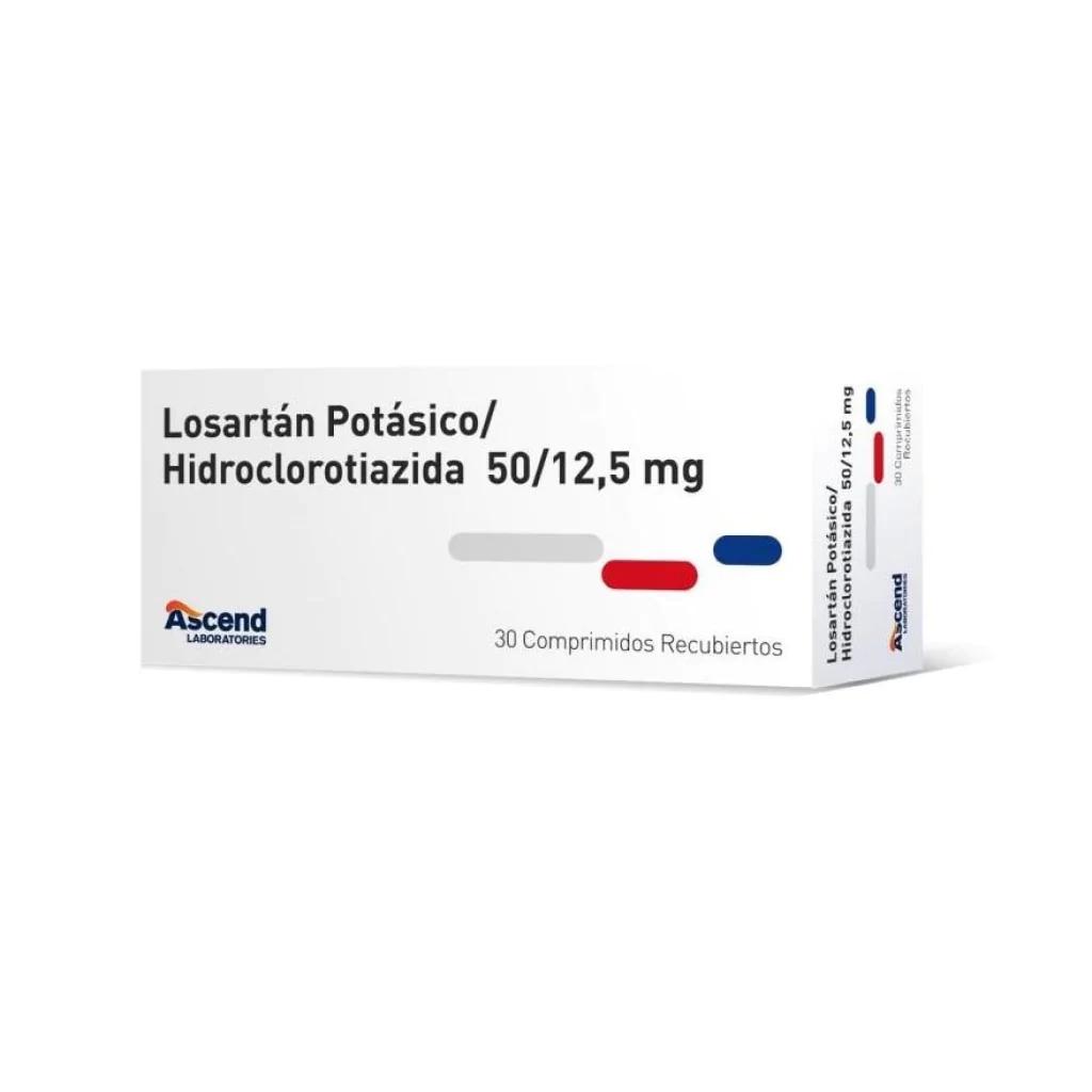 Losartan + Hidroclorotiazida 50 mg +12,5 mg x 30 Comprimidos Recubiertos