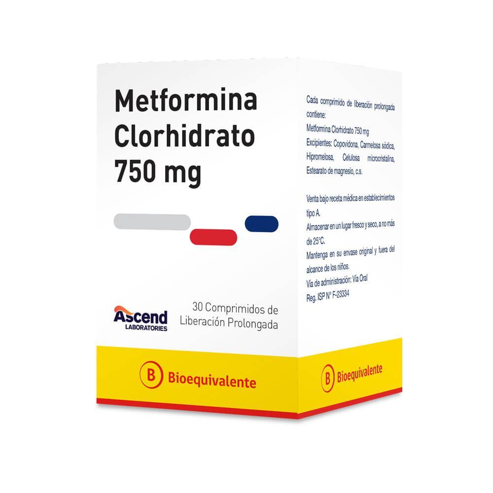 Metformina LP 750 mg x 30 Comprimidos De Liberación Prolongada