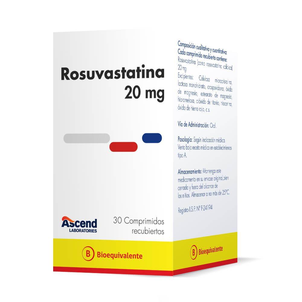 Rosuvastatina 20 mg x 30 Comprimidos