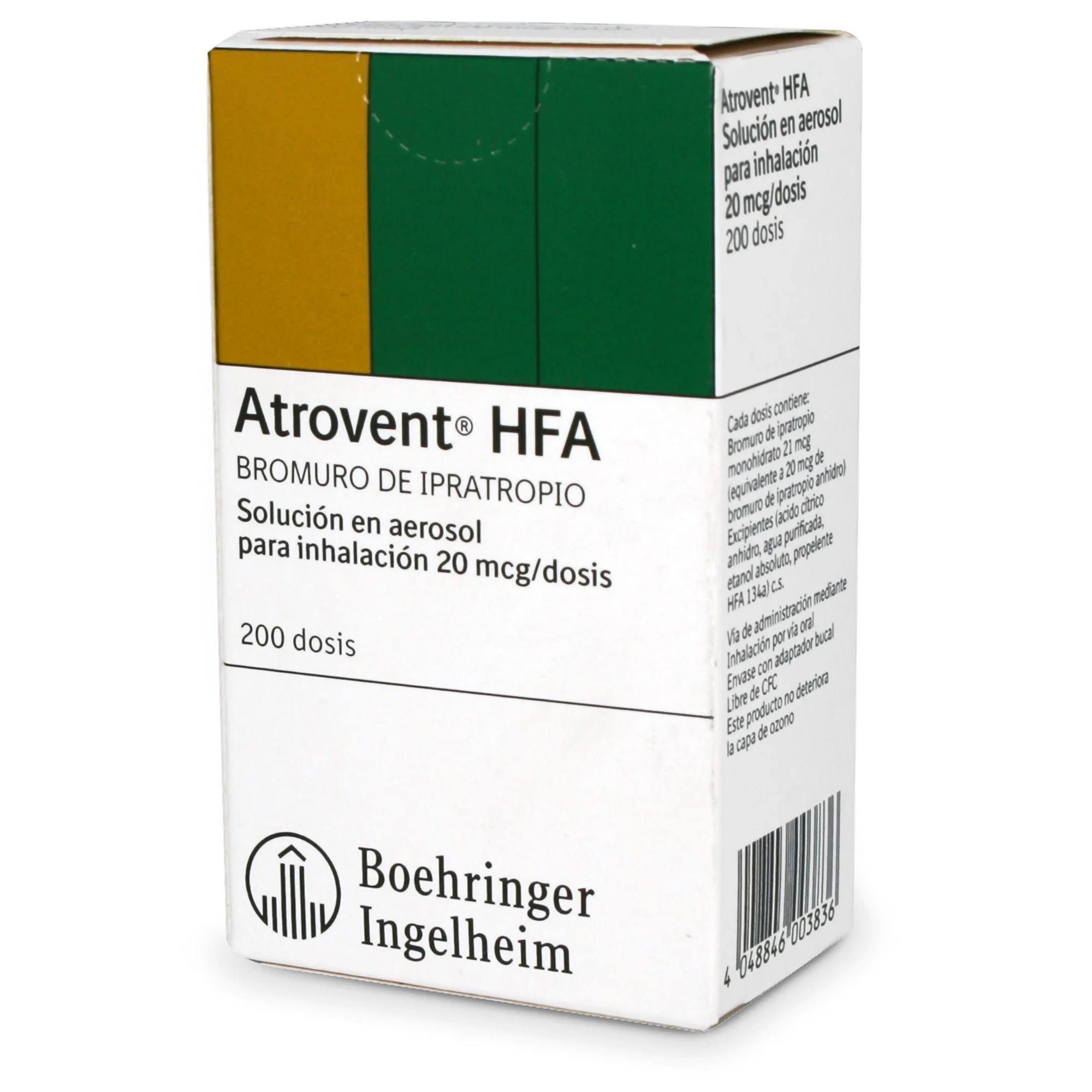 Atrovent HFA 20 mcg Inhalador x 200 Dosis