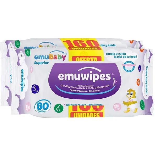Pack x2 Emuwipes (80 Unidades)