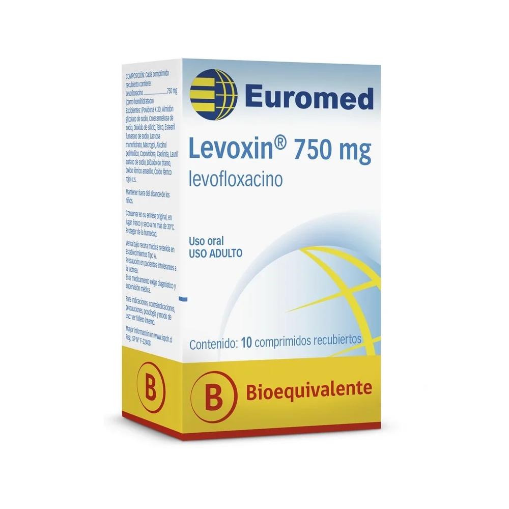 Levoxin Levofloxacina 750 mg x 10 Comprimidos