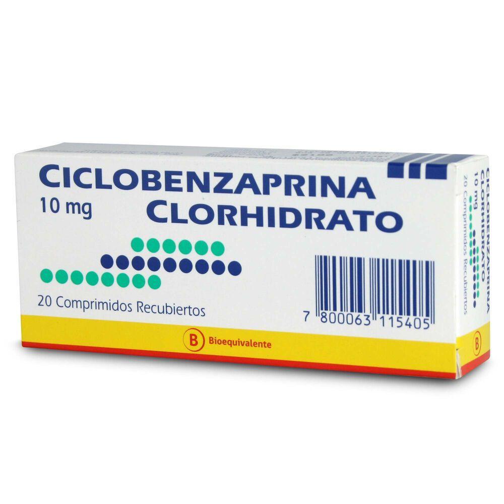 Ciclobenzaprina 10 mg x 20 Tabletas