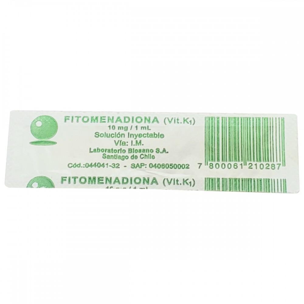Fitomenadiona 10Mg.(Vitamina K) Ampolla