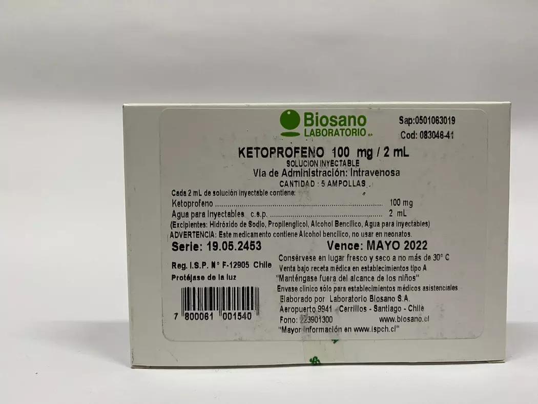 Ketoprofeno 100 Mg.Ampolla I.V.