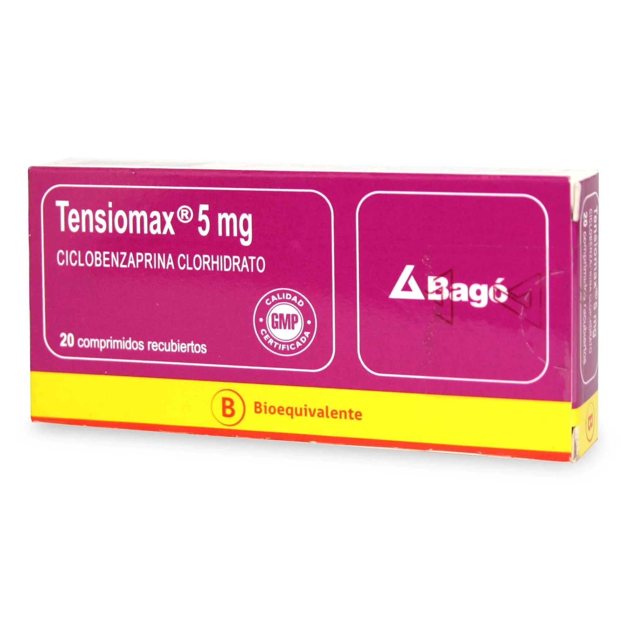 Tensiomax 5 mg x 20 Comprimidos