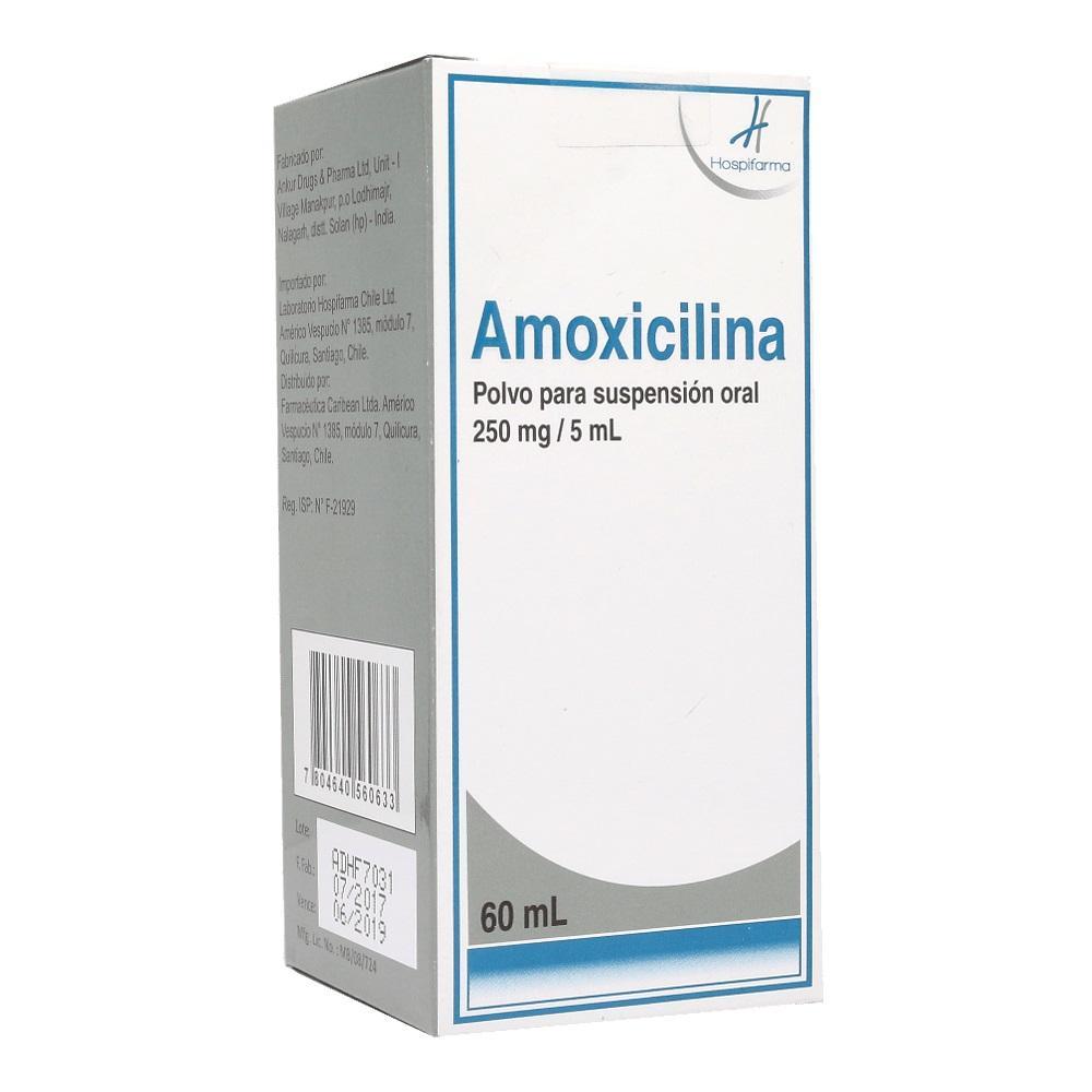 Amoxicilina 250 mg/5 ml x 60 ml Suspension Oral