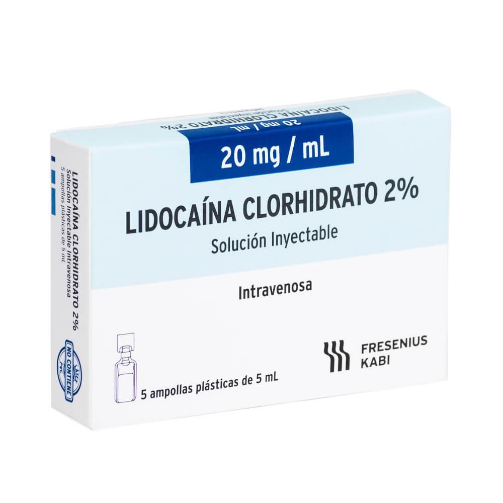 Lidocaina Clorhidrato 2 % 5 ml x 5 Ampollas Solución Inyectable