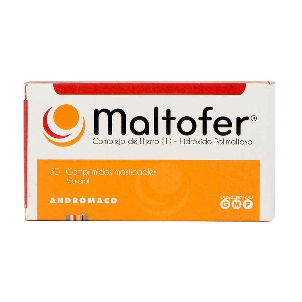 Maltofer 100 mg Complejo De Hierro x 30 Comprimidos