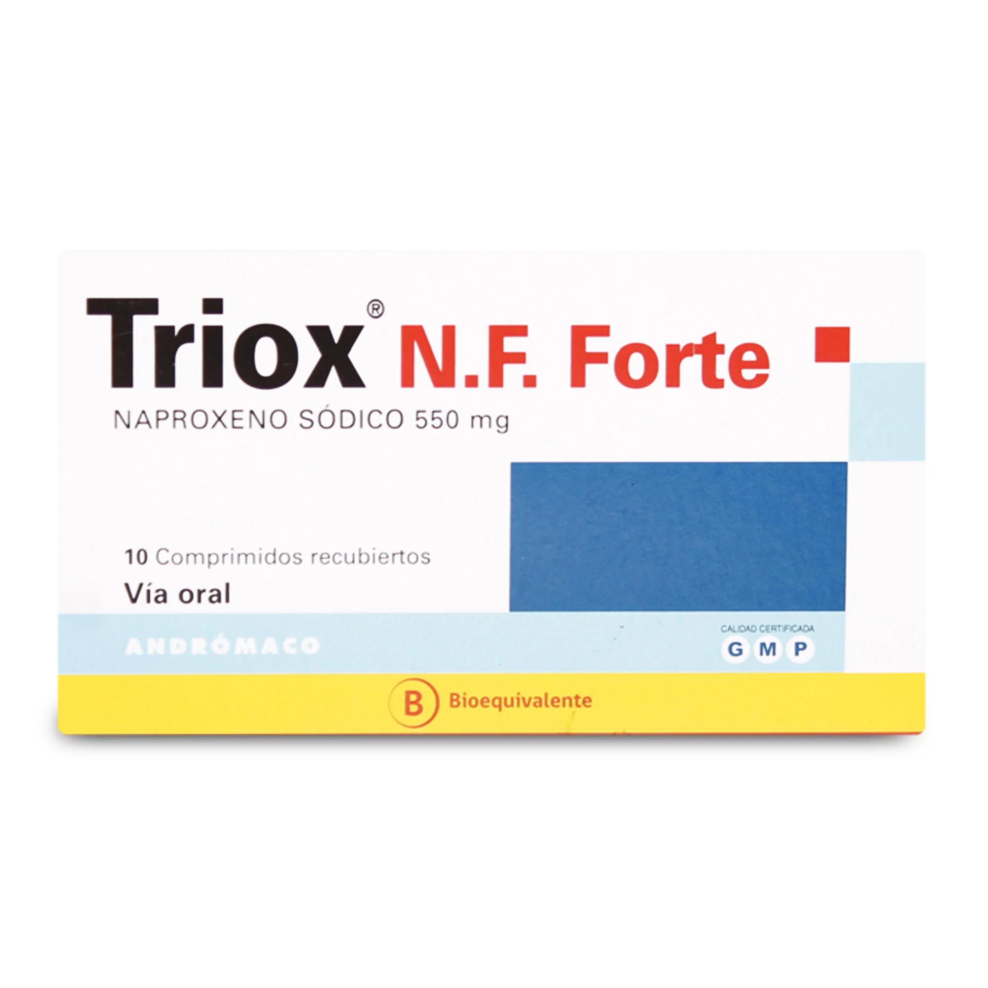 Triox N.F. Forte Naproxeno 550 mg 10 Comprimidos Recubierto